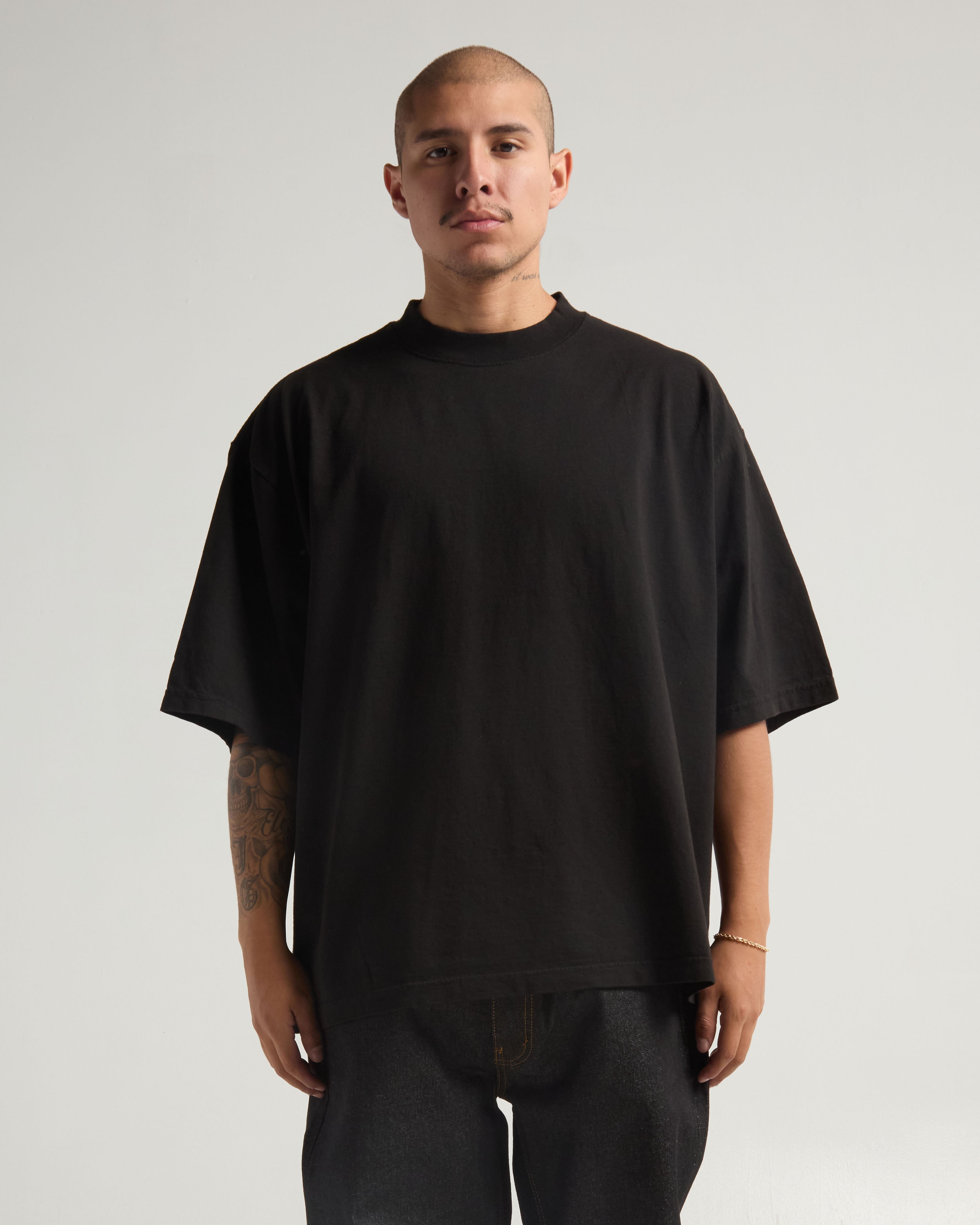 Shaka Wear garment dye drop shoulder tee, black
