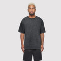 TeeStyled TS5600AW acid wash essential tee blank, black acid wash, front view