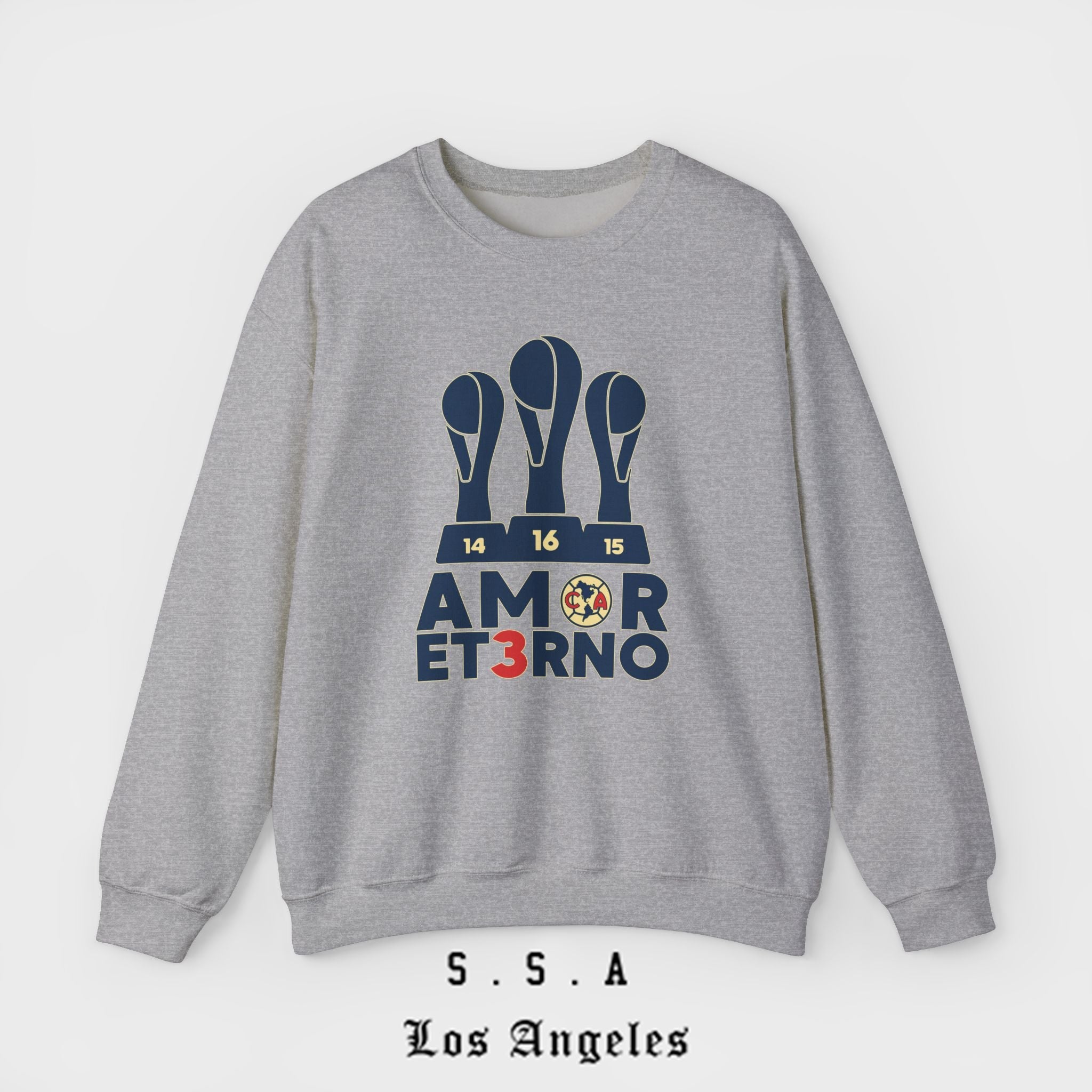 Amor Et3rno Tricampeon America Sweatshirt Championship Mexican Club Soccer - Stonk Shark Co.