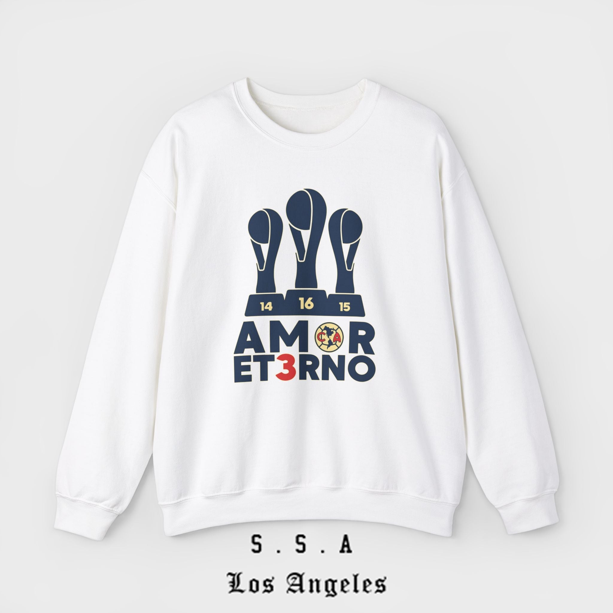 Amor Et3rno Tricampeon America Sweatshirt Championship Mexican Club Soccer - Stonk Shark Co.