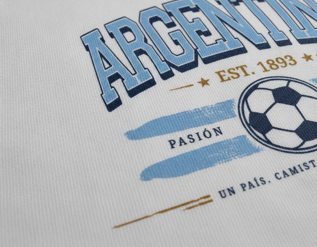Argentina Soccer Pride Graphic Tee — Close-up