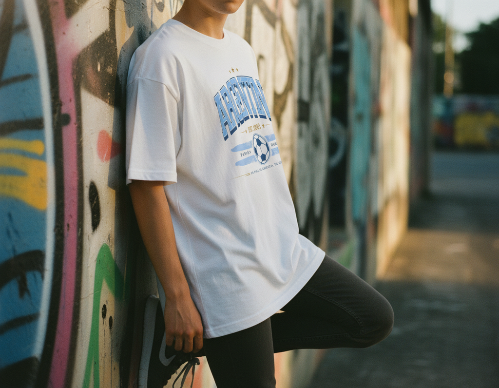 Argentina Soccer Pride Graphic Tee — Hero shot