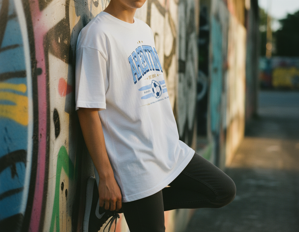 Argentina Soccer Pride Graphic Tee — Hero shot