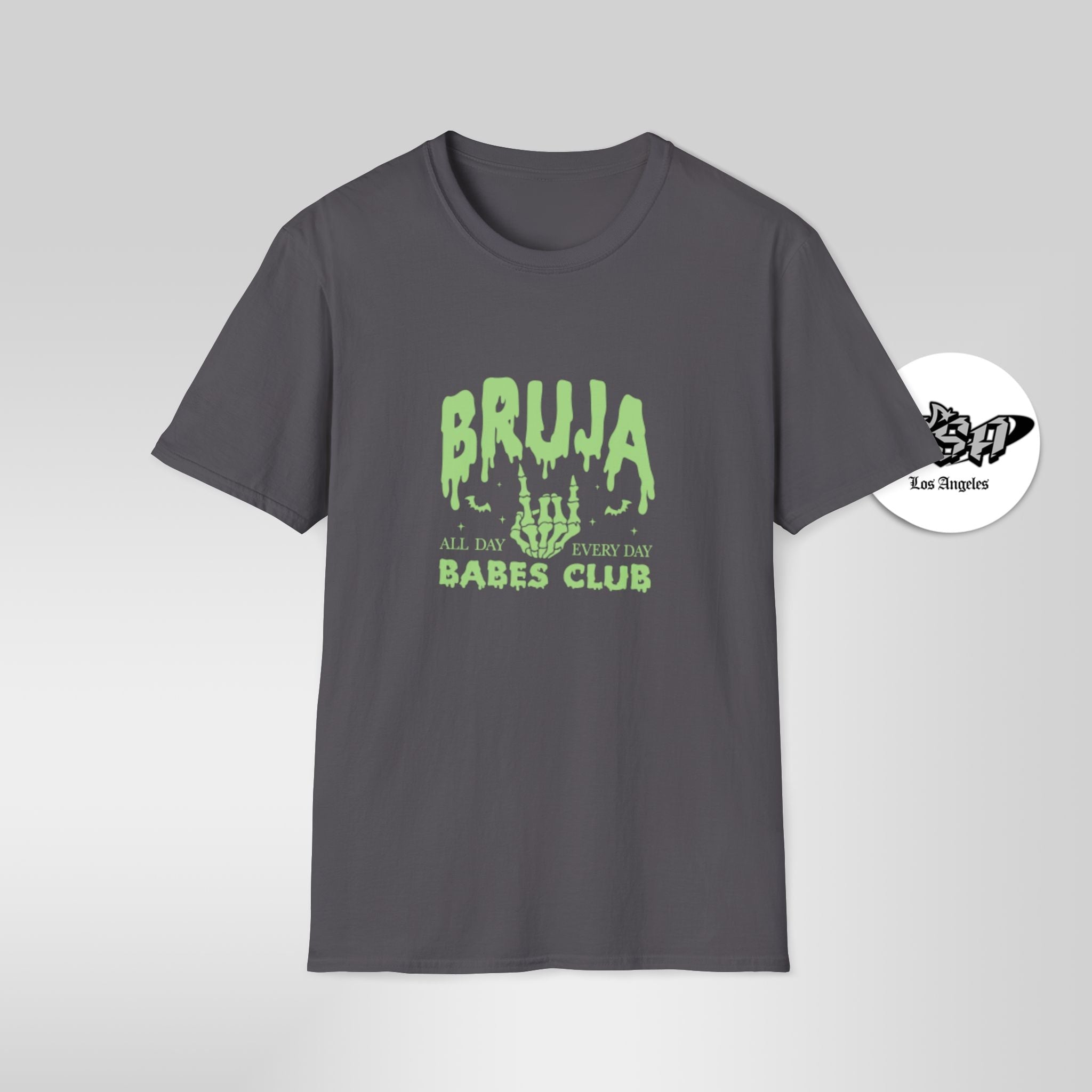 Bruja Babes Club Glow in the Dark T-Shirt | Latina Witch Halloween Tee - Stonk Shark Co.