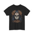 Catrina Día de los Muertos Shirt Skeleton Brown Flowers Day of the Dead Sugar Skull Women Unisex T Shirt - Stonk Shark Co.