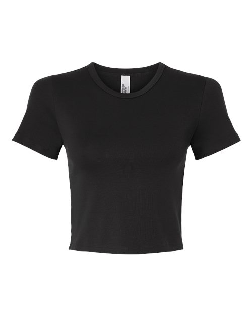 Custom American Apparel | Baby Rib Fitted Cropped Tee - Stonk Shark Co.