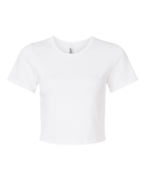 Custom American Apparel | Baby Rib Fitted Cropped Tee - Stonk Shark Co.