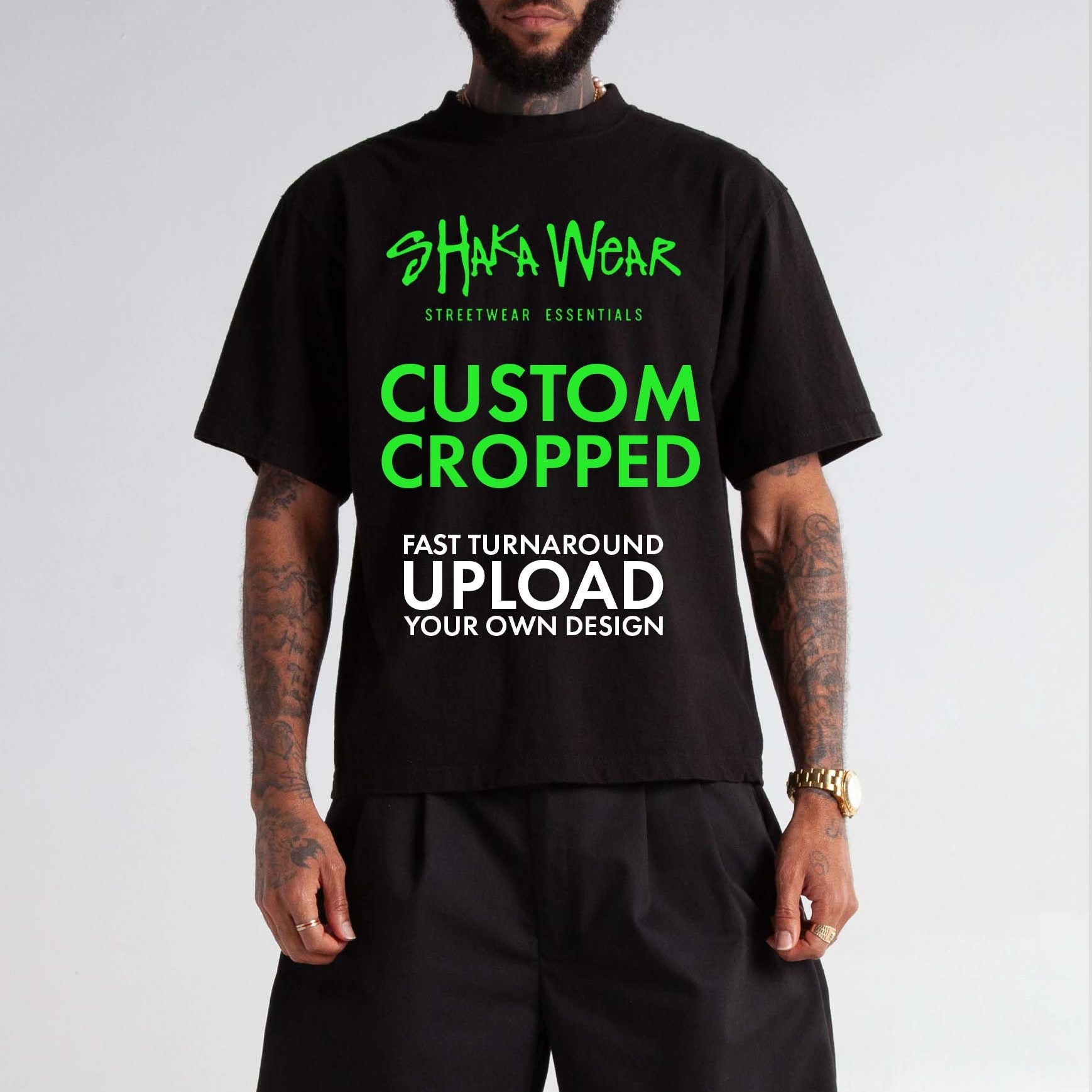 Custom Shaka Wear | Max Heavyweight Cropped Tee - Stonk Shark Co.
