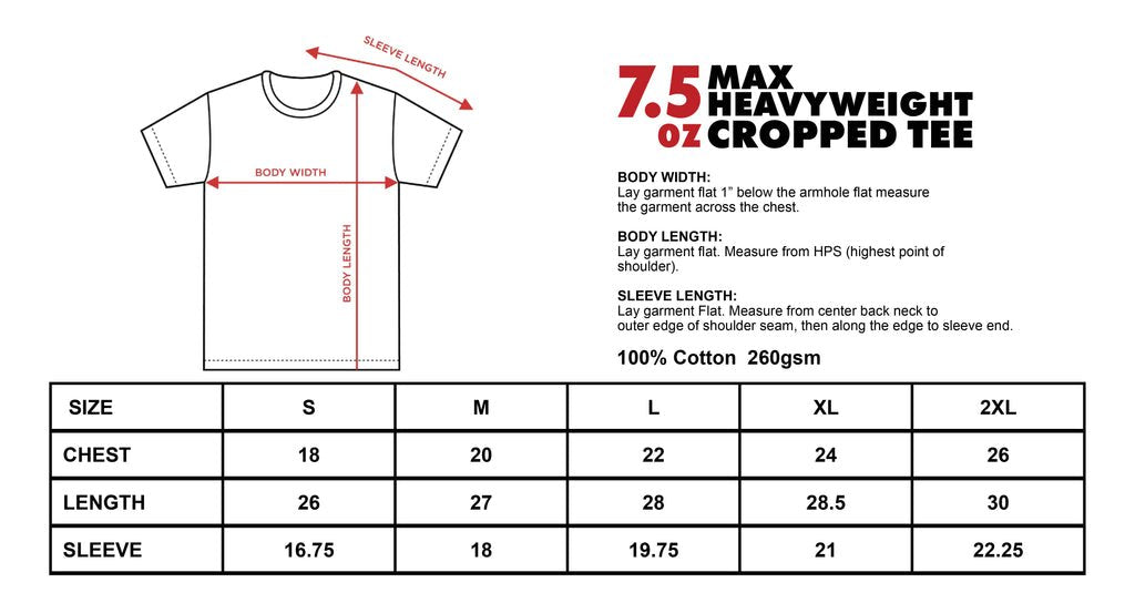 Custom Shaka Wear | Max Heavyweight Cropped Tee - Stonk Shark Co.