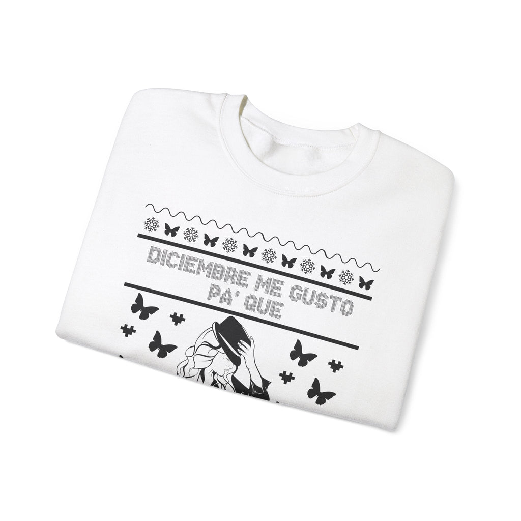 Diciembre Me Gustó Ugly Christmas Sweater – Jenni Lyrics Holiday Sweatshirt - Stonk Shark Co.