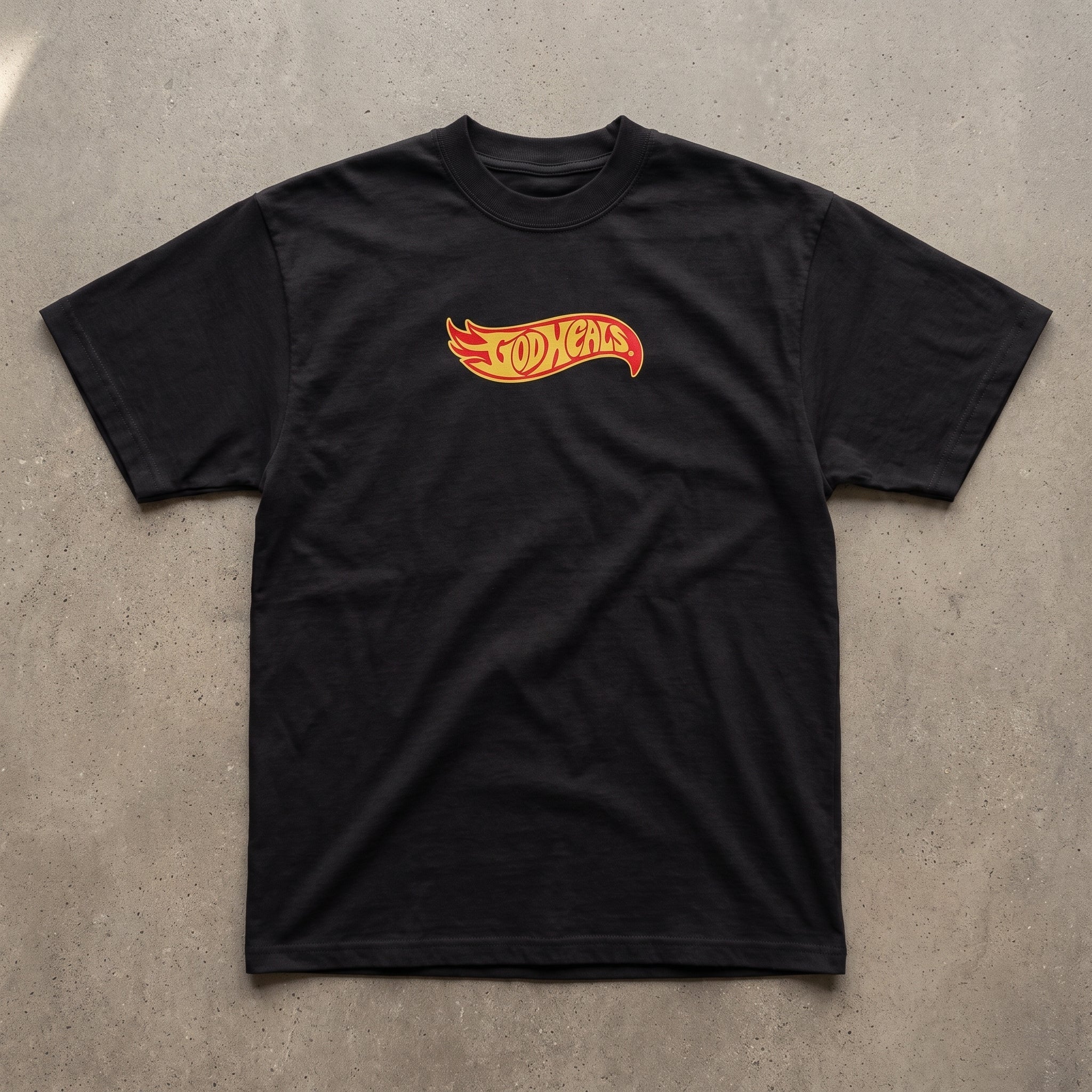 God Heals Flame T-Shirt Los Angeles - Stonk Shark Co.
