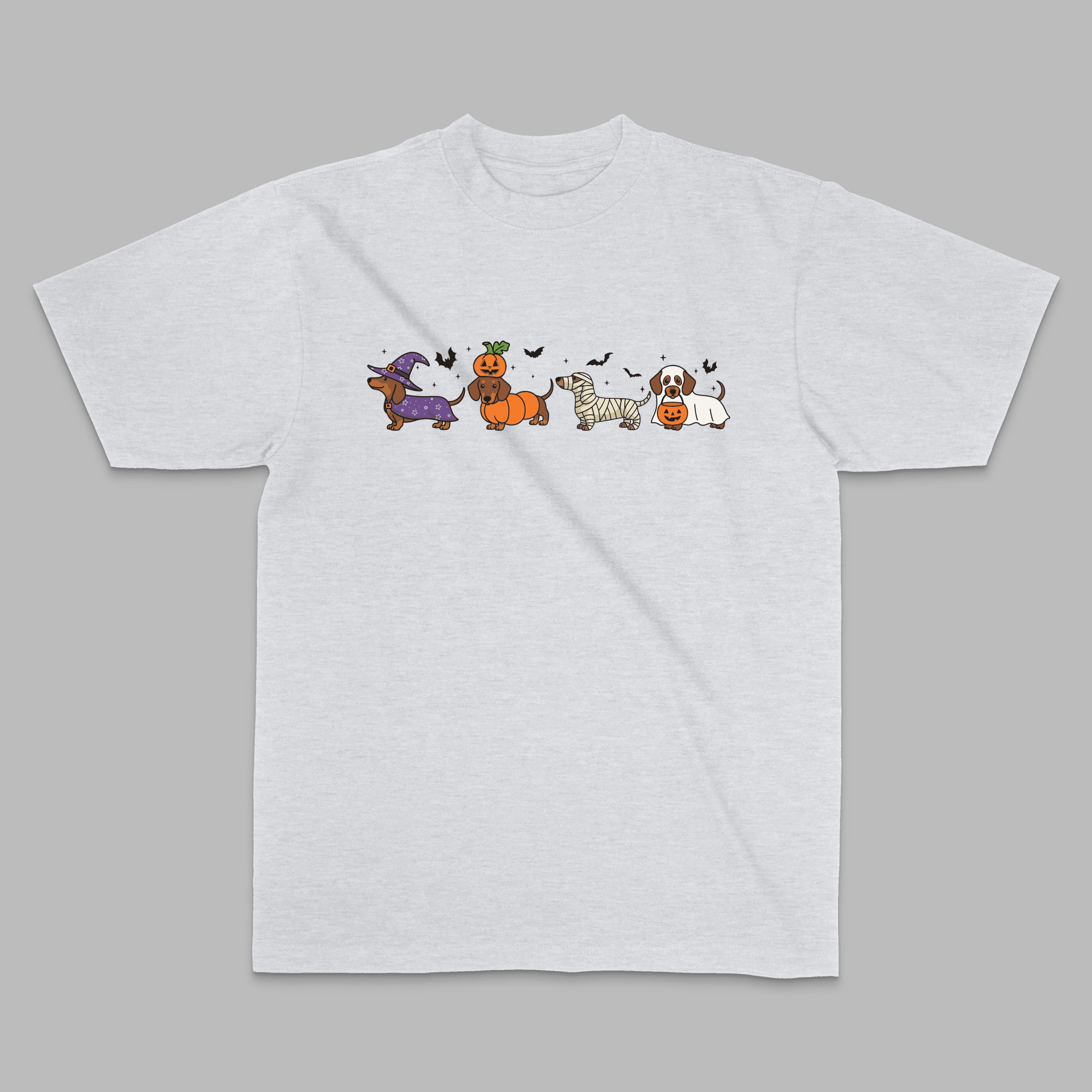 Halloween Dachshund Costume Parade Graphic Tee - Stonk Shark Co.