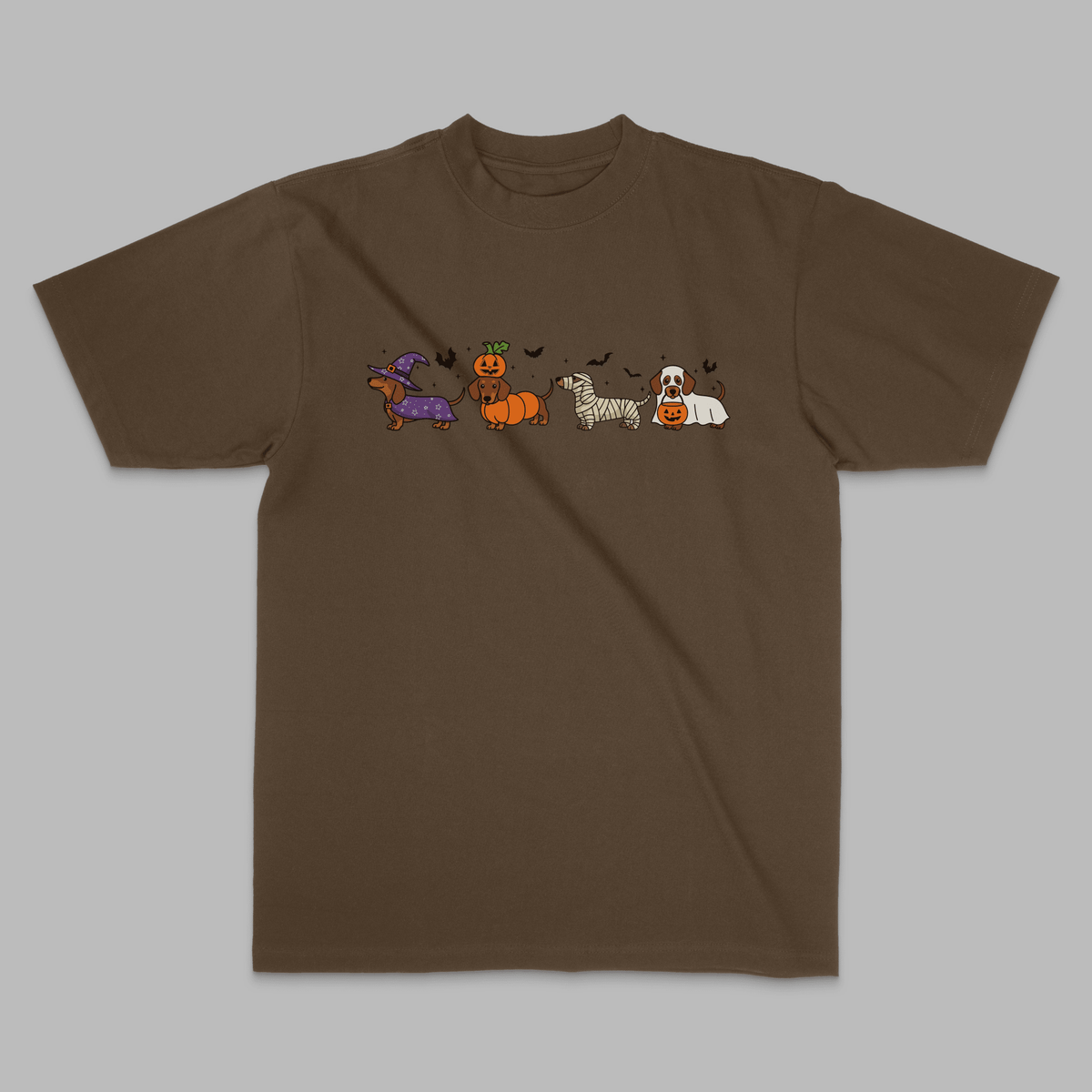 Halloween Dachshund Costume Parade Graphic Tee - Stonk Shark Co.