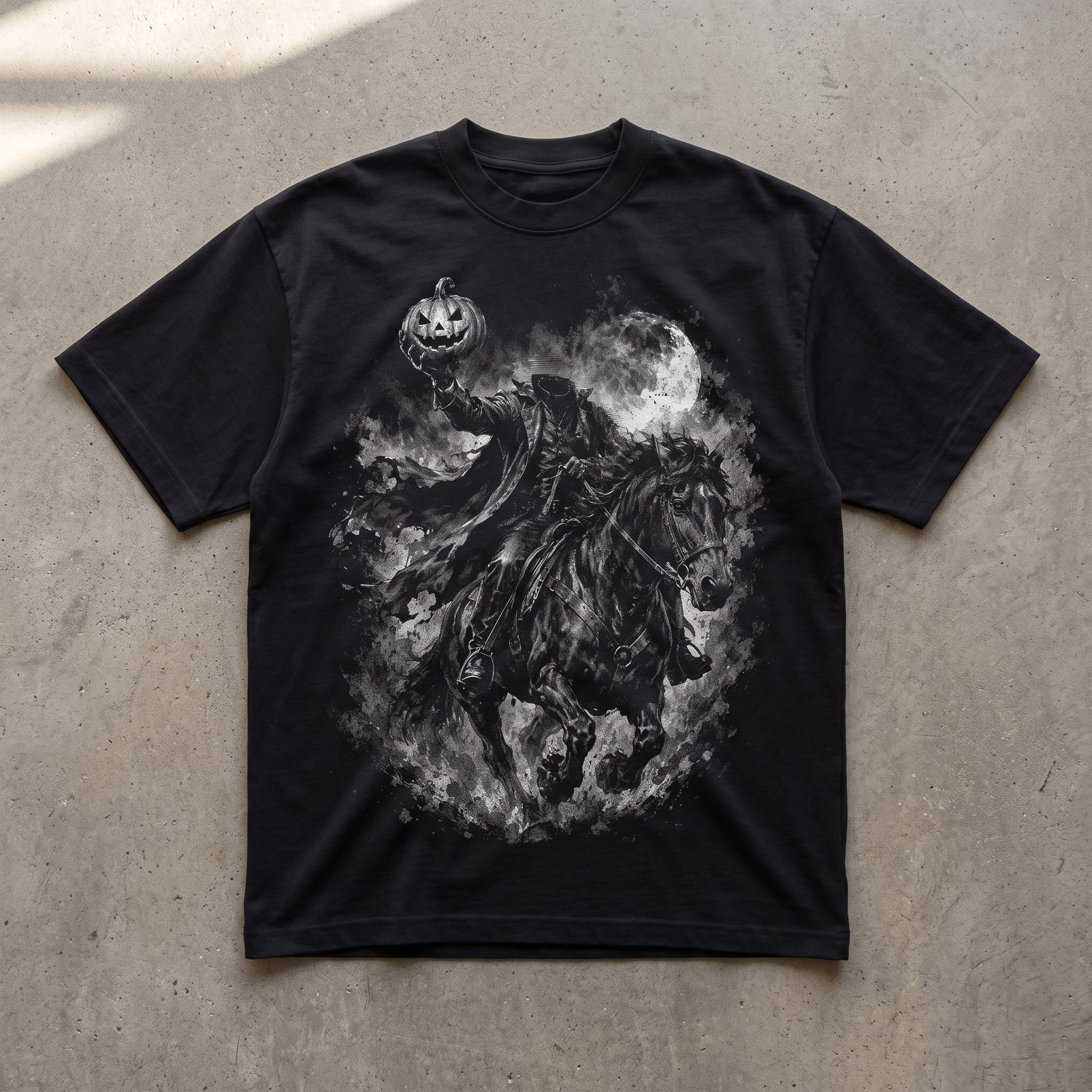 Headless Horseman Halloween Graphic Tee - Stonk Shark Co.