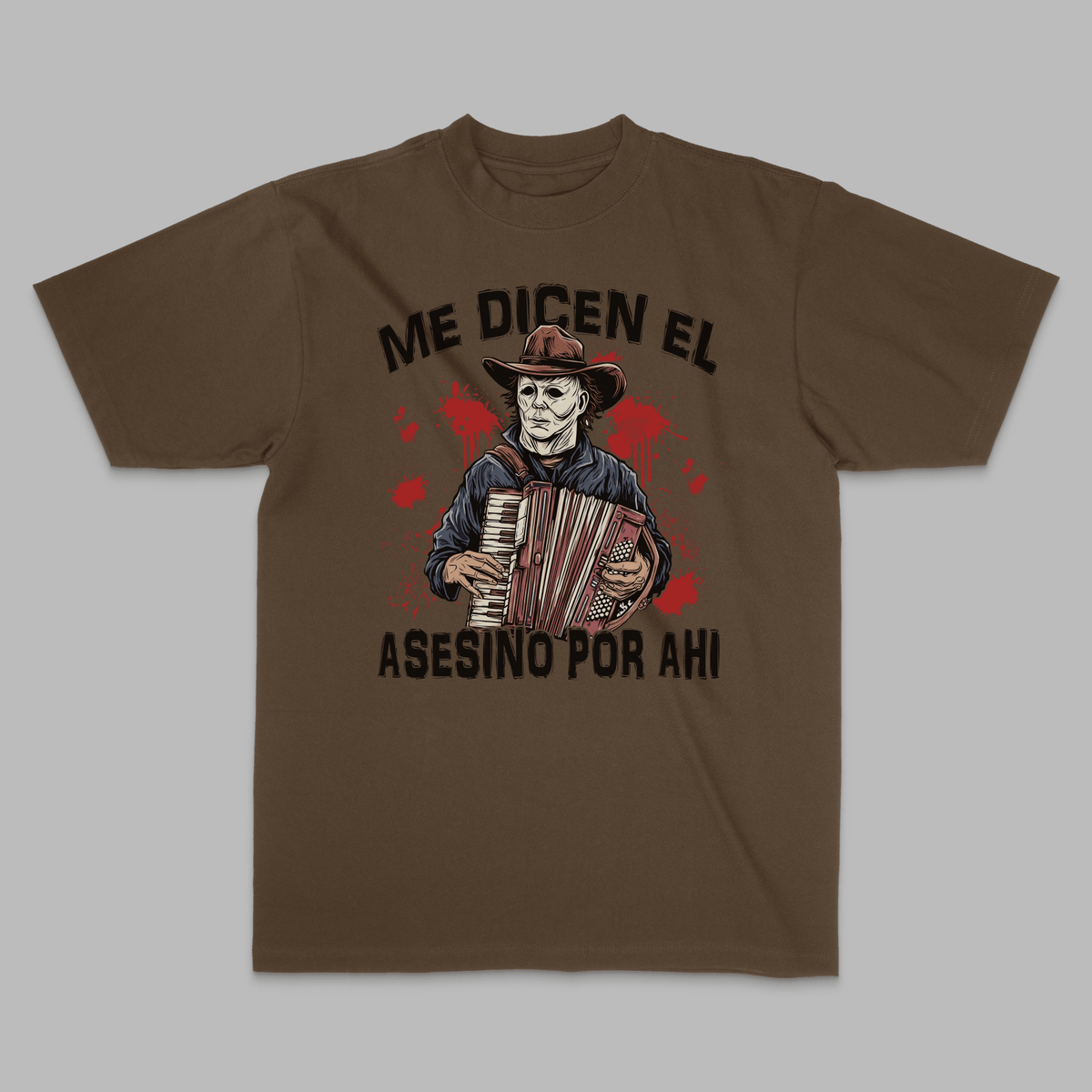 Horror Accordion Player Graphic Tee - Stonk Shark Co.