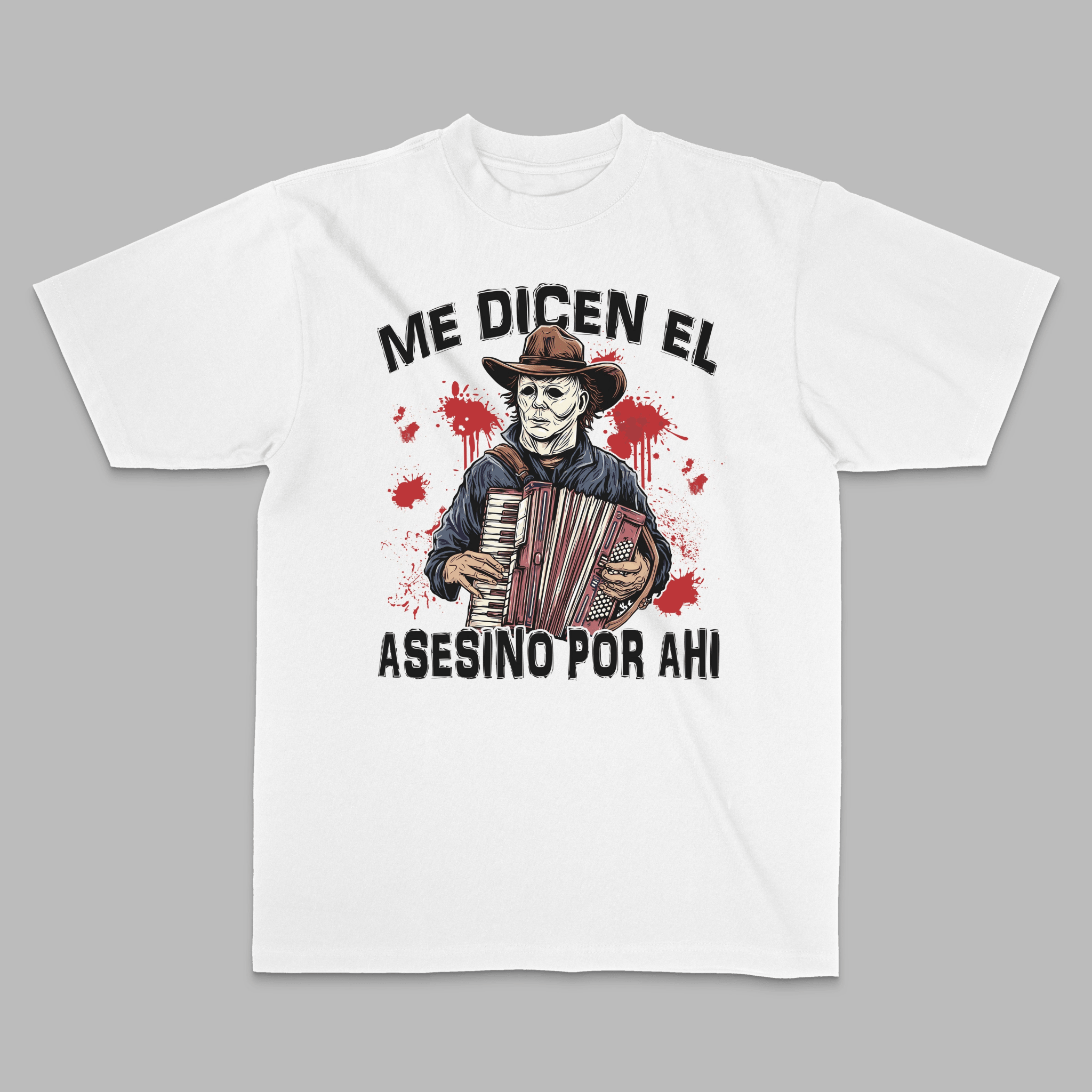 Horror Accordion Player Graphic Tee - Stonk Shark Co.