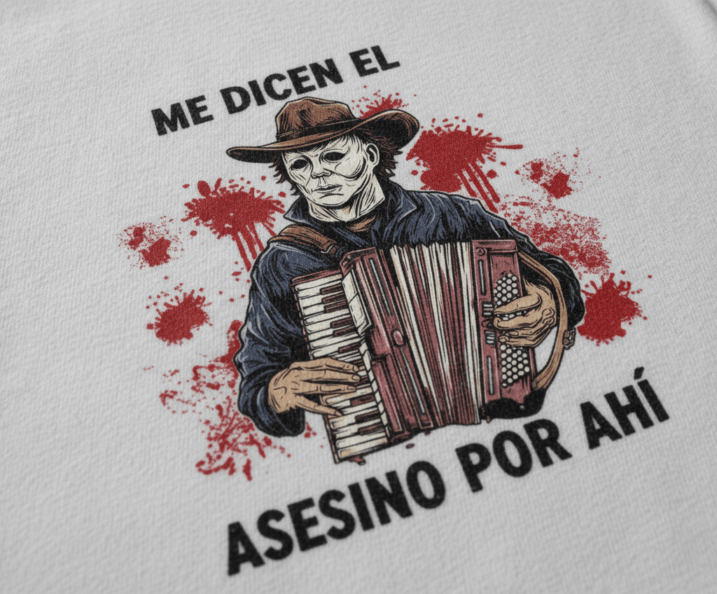 Horror Accordion Player Graphic Tee - Stonk Shark Co.