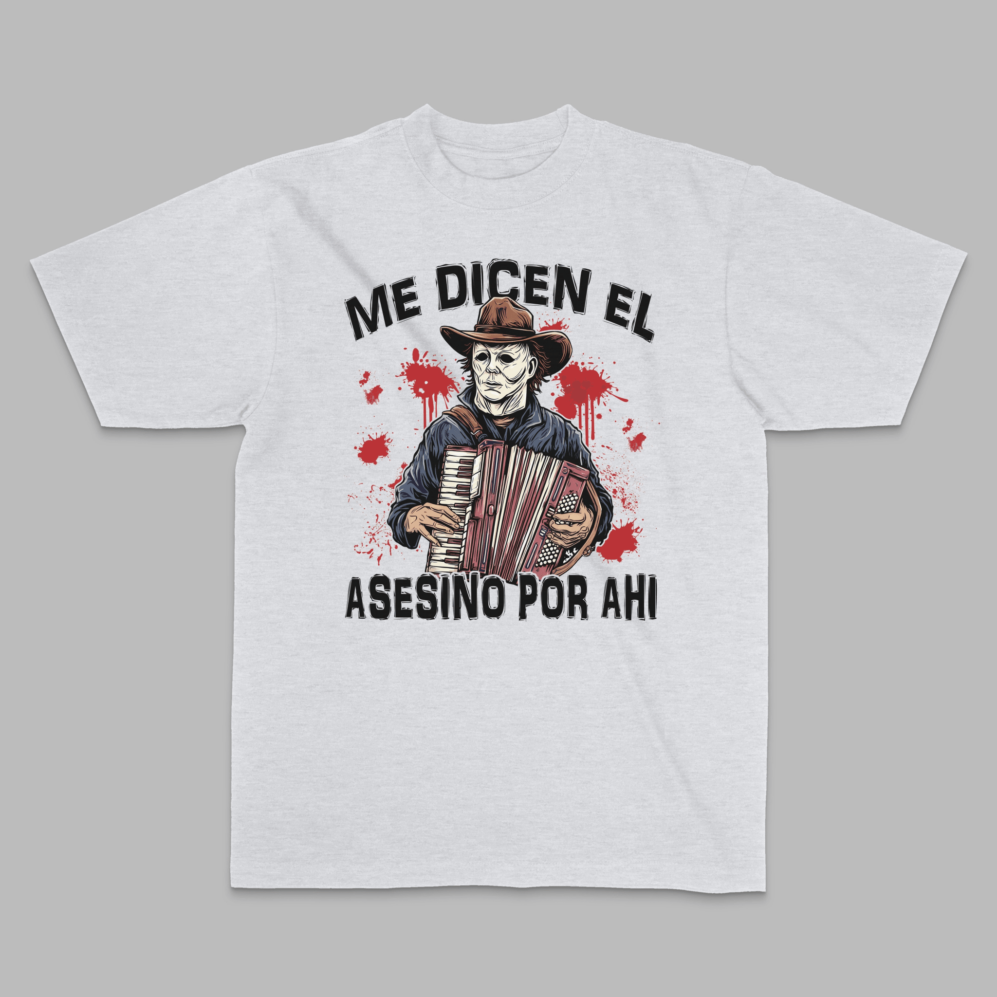 Horror Accordion Player Graphic Tee - Stonk Shark Co.