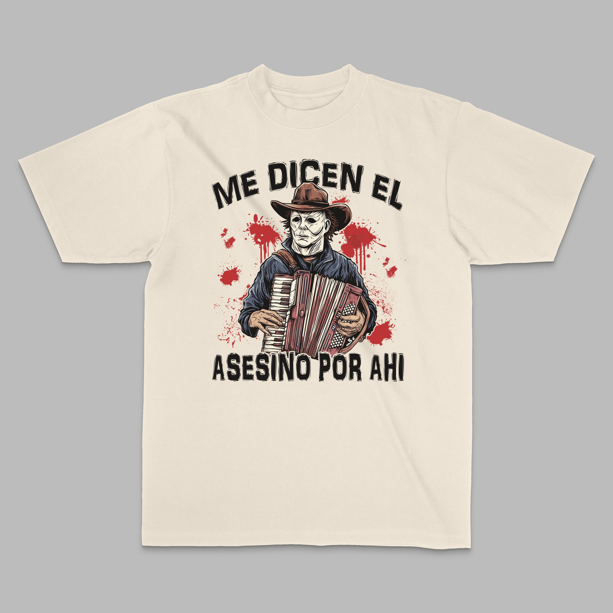 Horror Accordion Player Graphic Tee - Stonk Shark Co.