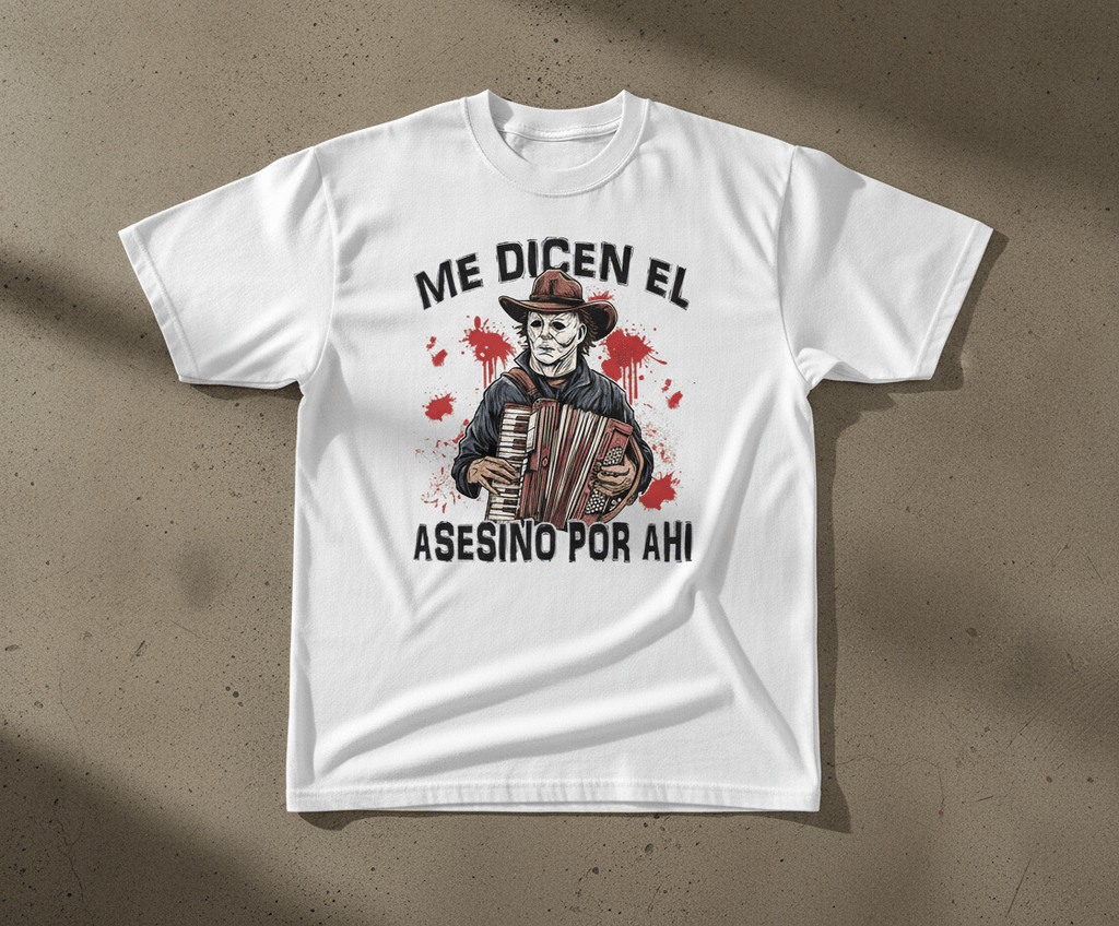 Horror Accordion Player Graphic Tee - Stonk Shark Co.