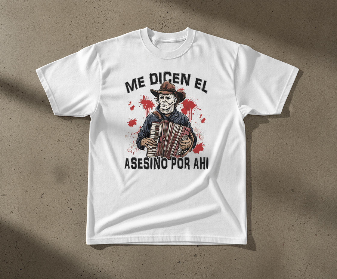Horror Accordion Player Graphic Tee - Stonk Shark Co.
