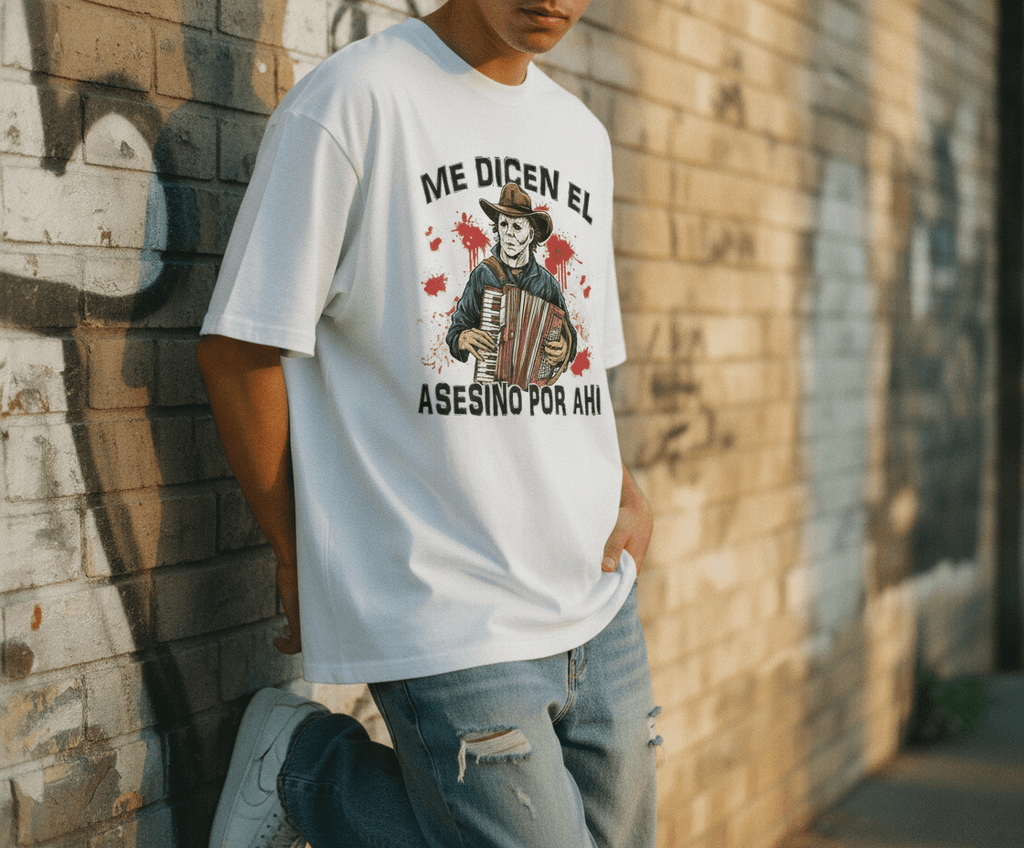 Horror Accordion Player Graphic Tee - Stonk Shark Co.