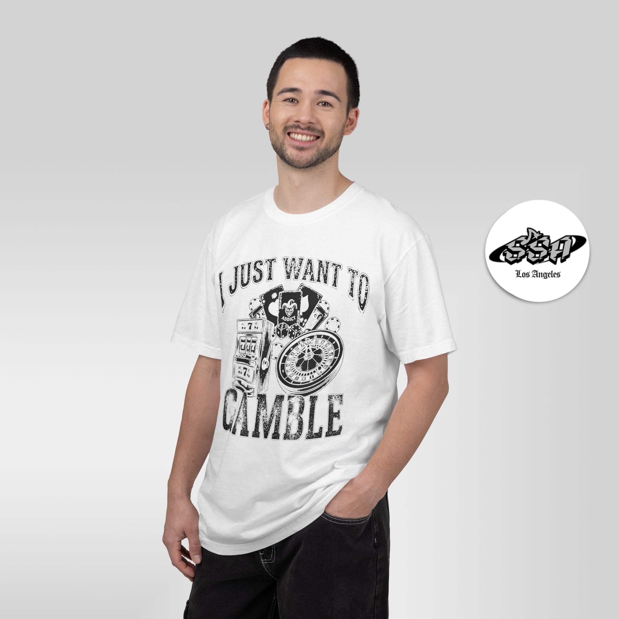 I Just Want To Gamble | Casino Gambling Meme T Shirt - Stonk Shark Co.