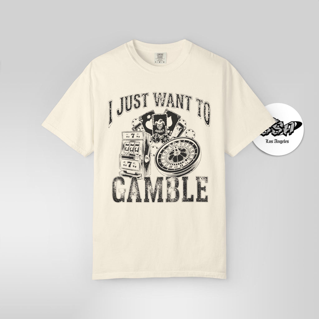 I Just Want To Gamble | Casino Gambling Meme T Shirt - Stonk Shark Co.