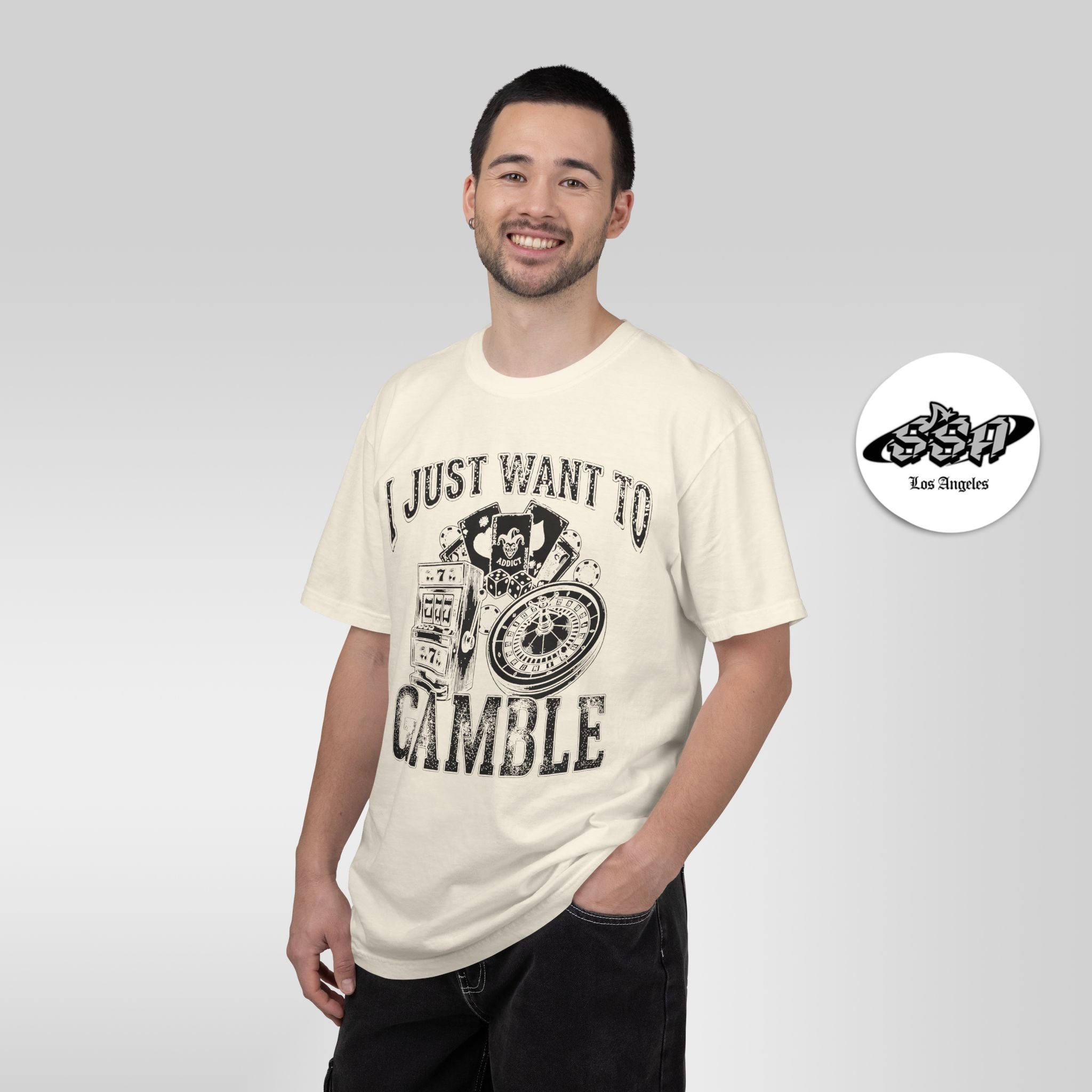 I Just Want To Gamble | Casino Gambling Meme T Shirt - Stonk Shark Co.