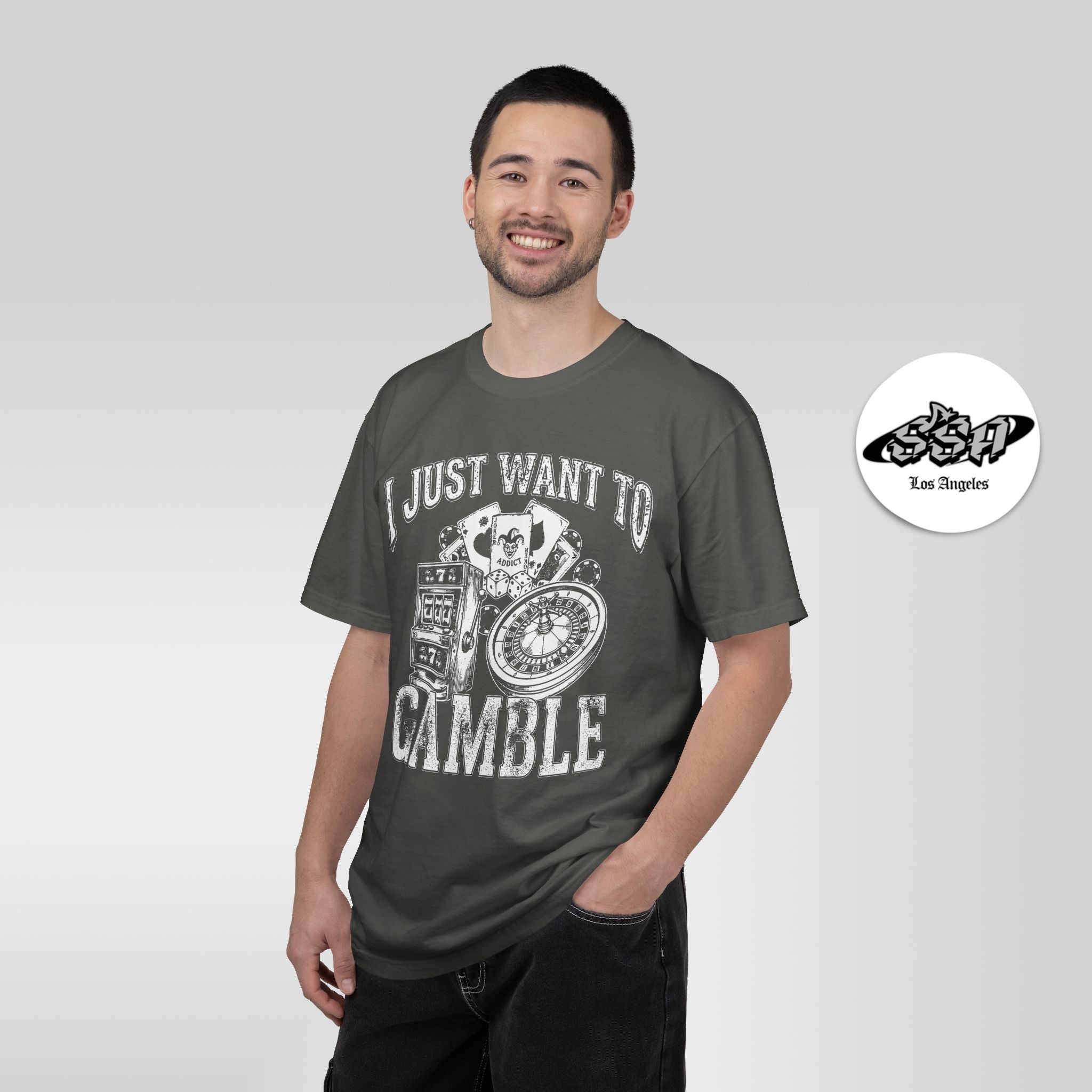 I Just Want To Gamble | Casino Gambling Meme T Shirt - Stonk Shark Co.