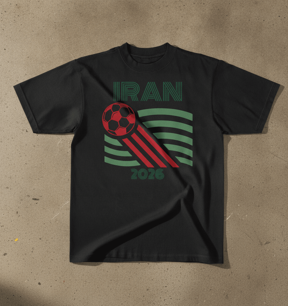 Iran 2026 World Soccer Graphic Tee - Stonk Shark Co.