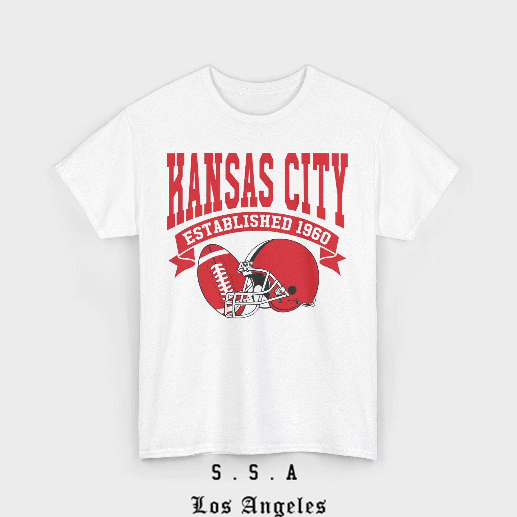 Kansas City Collegiate T-Shirt – Classic Football Established 1960 Tee - Stonk Shark Co.