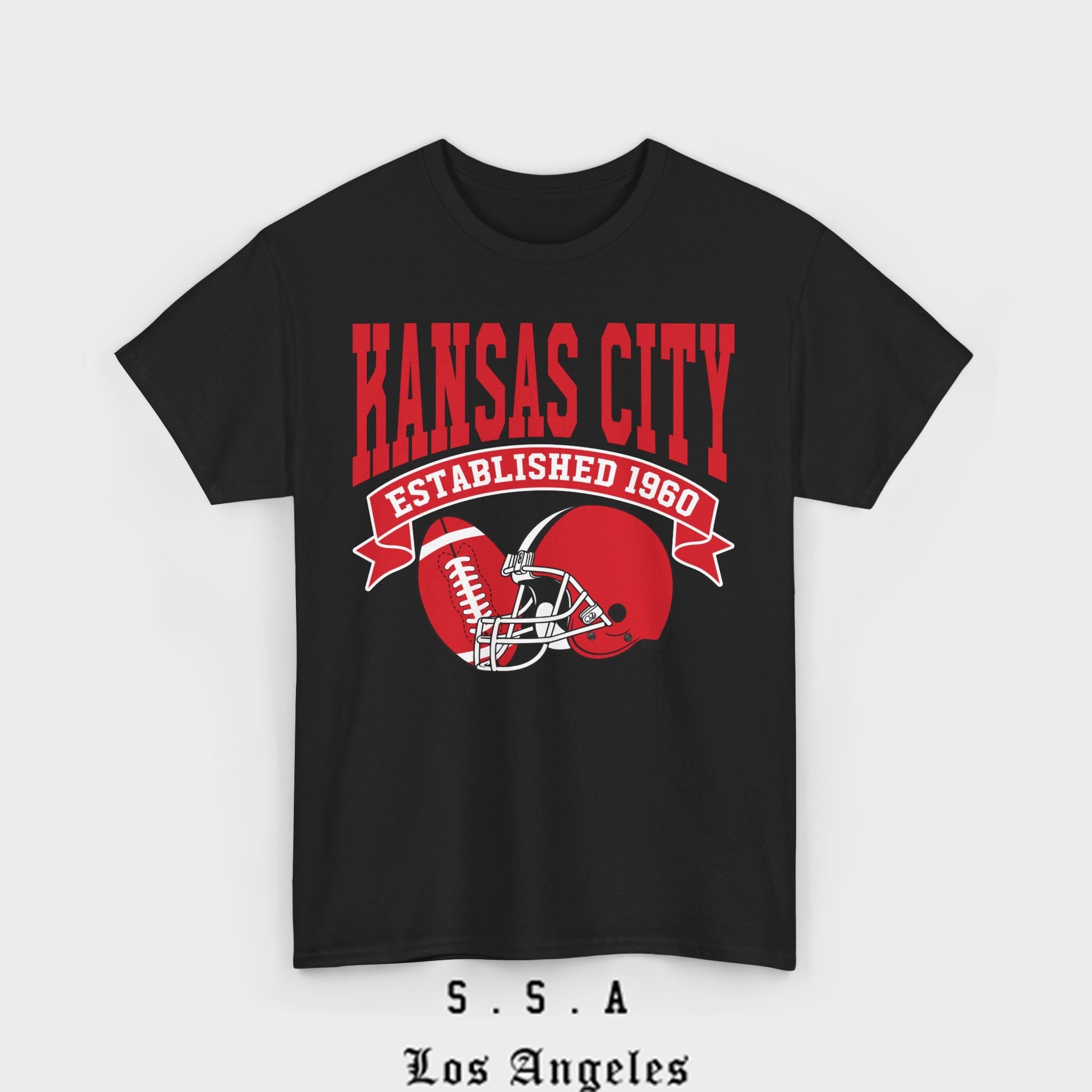 Kansas City Collegiate T-Shirt – Classic Football Established 1960 Tee - Stonk Shark Co.