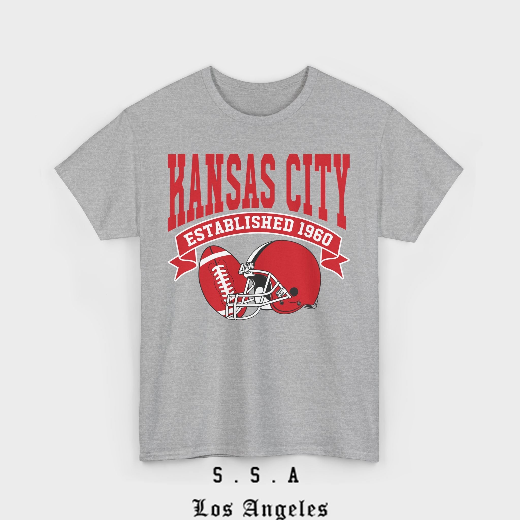 Kansas City Collegiate T-Shirt – Classic Football Established 1960 Tee - Stonk Shark Co.