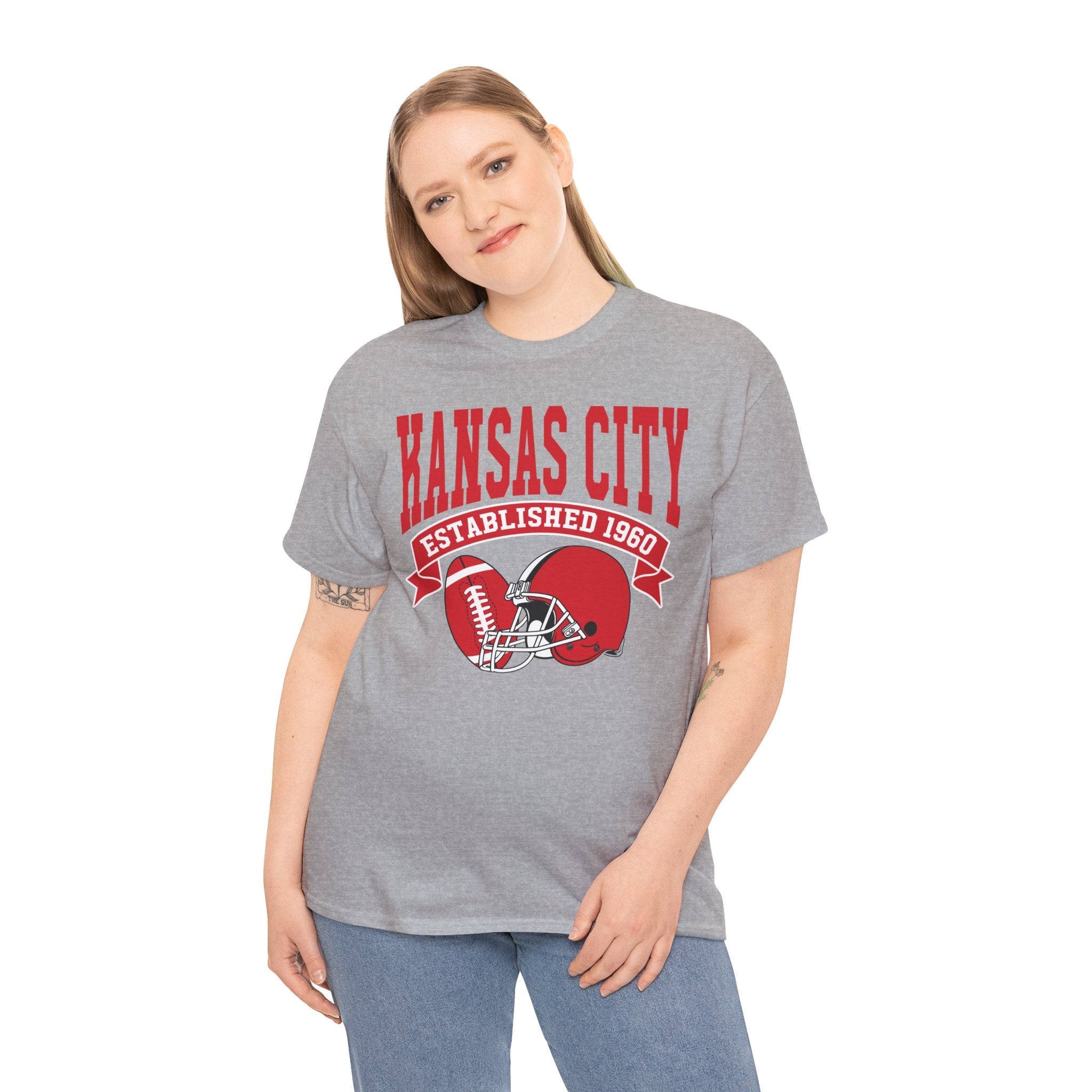 Kansas City Collegiate T-Shirt – Classic Football Established 1960 Tee - Stonk Shark Co.