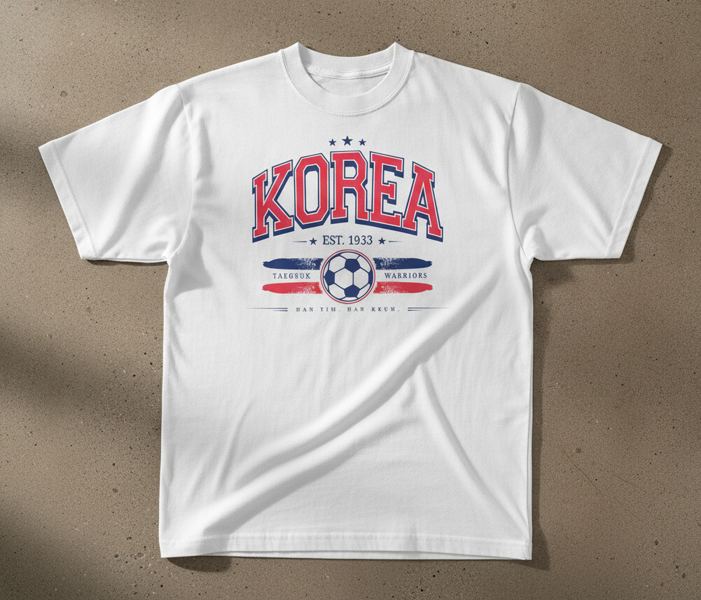 Korea Taegeuk Warriors Soccer Graphic Tee — Folded lay