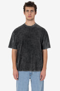 LA APPAREL | 6.5oz Garment Dye Crew Neck T-Shirt - Carbon Black - Stonk Shark Co.