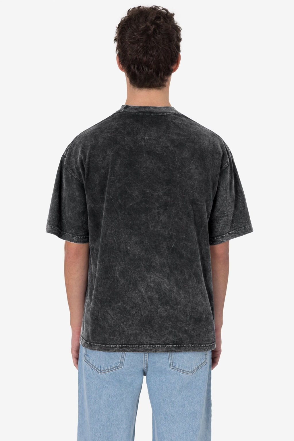 LA APPAREL | 6.5oz Garment Dye Crew Neck T-Shirt - Carbon Black - Stonk Shark Co.