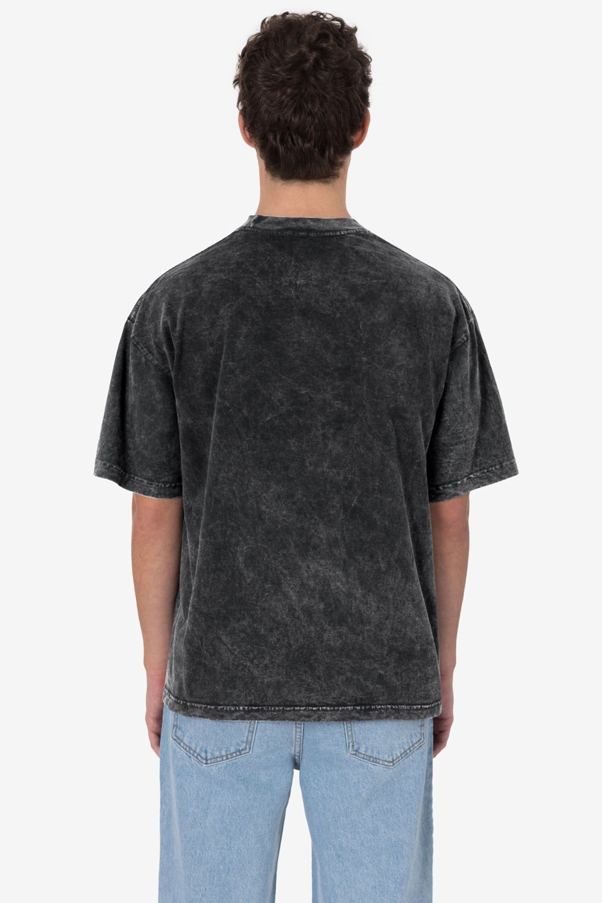 LA APPAREL | 6.5oz Garment Dye Crew Neck T-Shirt - Carbon Black - Stonk Shark Co.