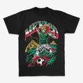Mexico Aztec Skeleton Warrior Soccer T-Shirt - Stonk Shark Co.