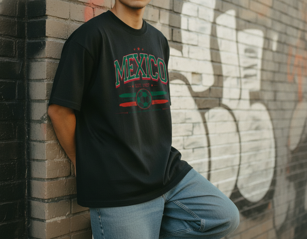 Mexico Pasión y Orgullo Soccer Graphic Tee — Hero shot