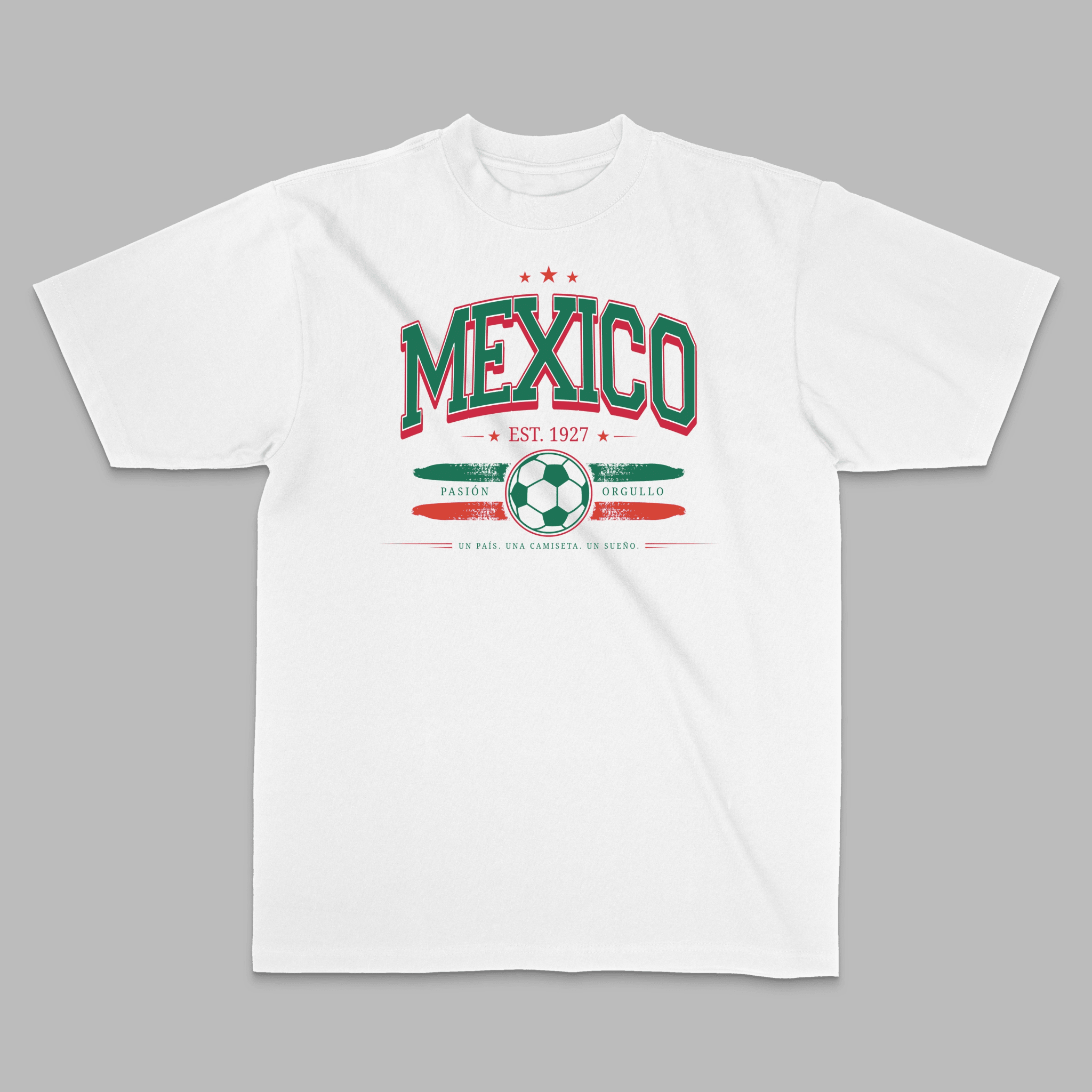Mexico World Soccer 2026 Pasión y Orgullo Soccer Graphic Tee - Stonk Shark Co.