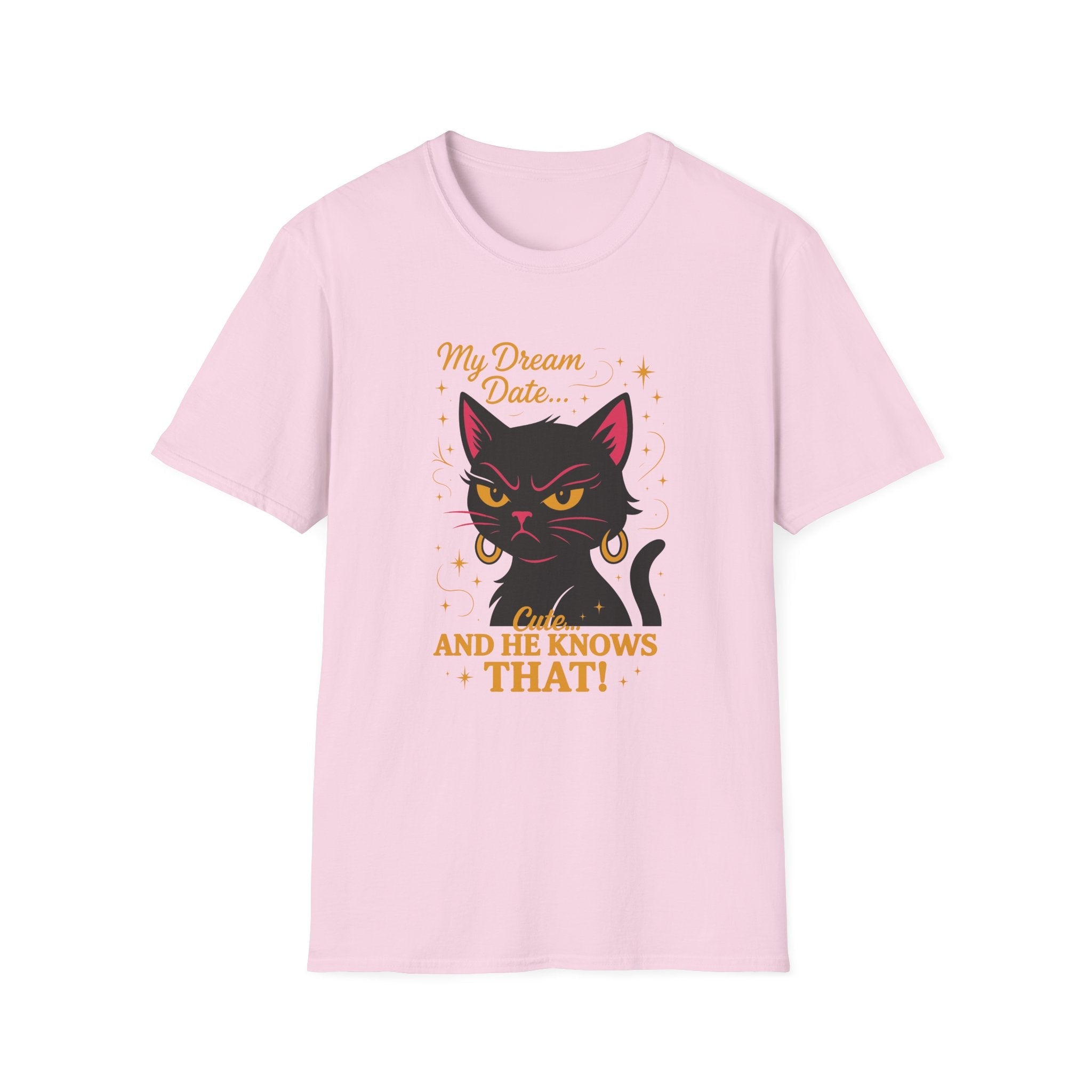 My Dream Date Cute Cat Tee – Funny Summerween Halloween Shirt - Stonk Shark Co.