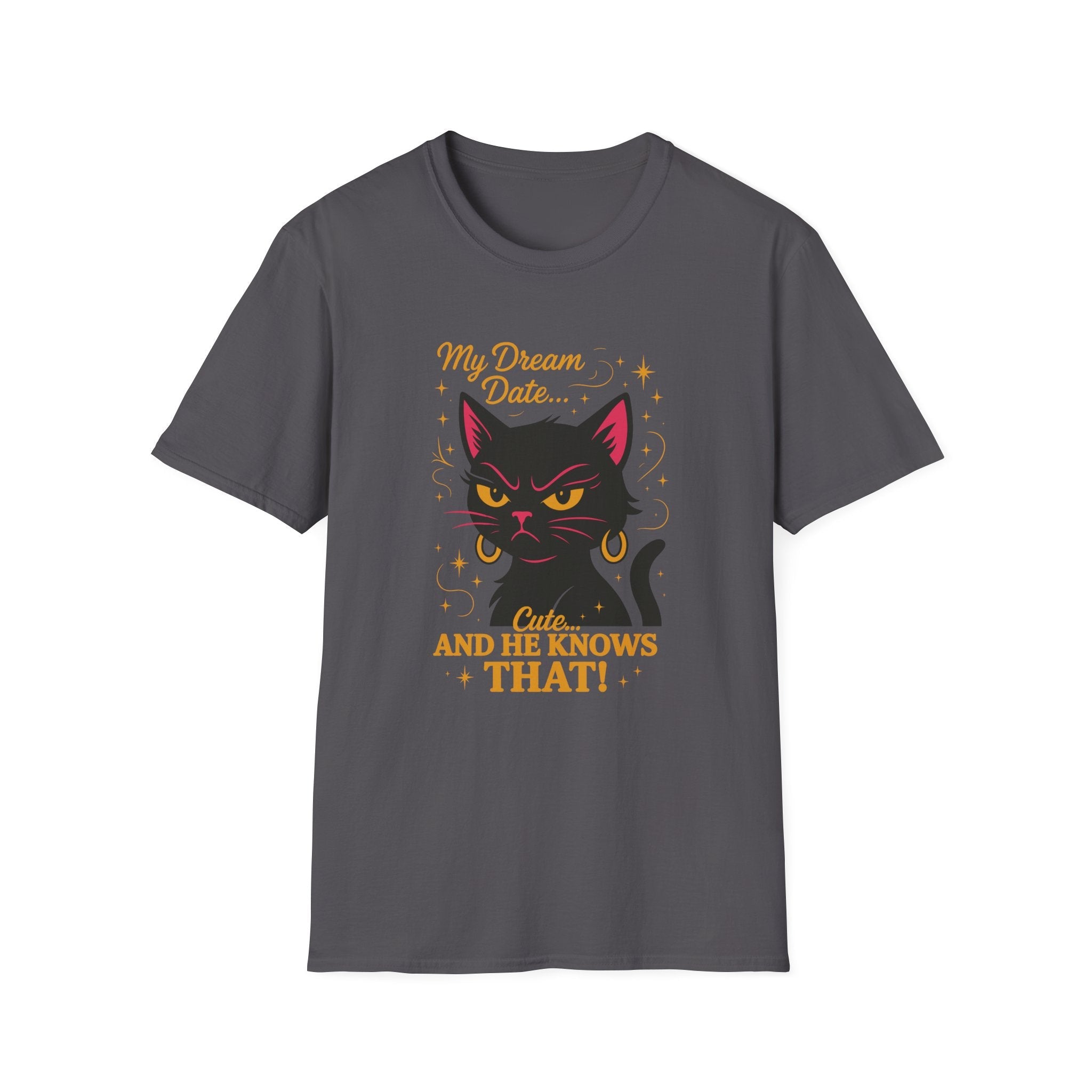 My Dream Date Cute Cat Tee – Funny Summerween Halloween Shirt - Stonk Shark Co.