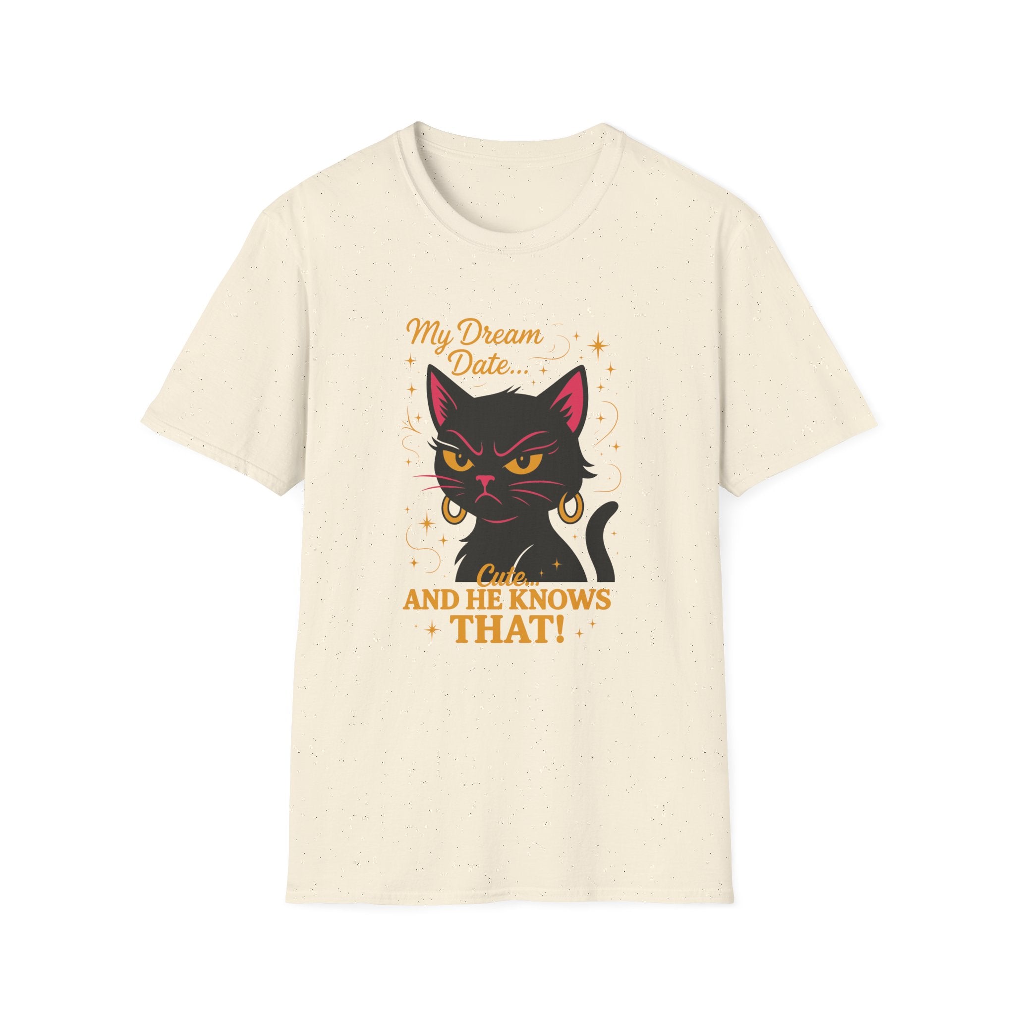 My Dream Date Cute Cat Tee – Funny Summerween Halloween Shirt - Stonk Shark Co.