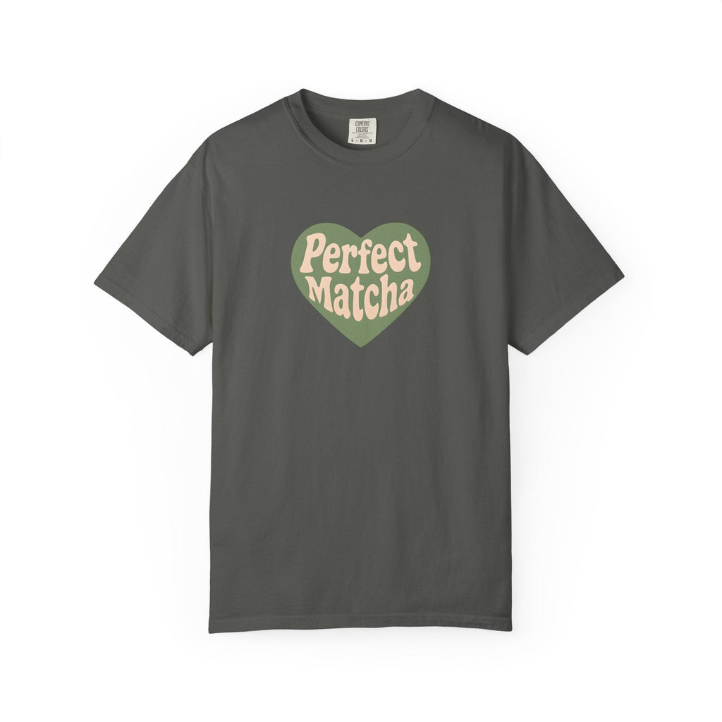 Perfect Matcha Shirt – Retro Heart Matcha Tee on Comfort Colors – Aesthetic Vintage Vibes - Stonk Shark Co.