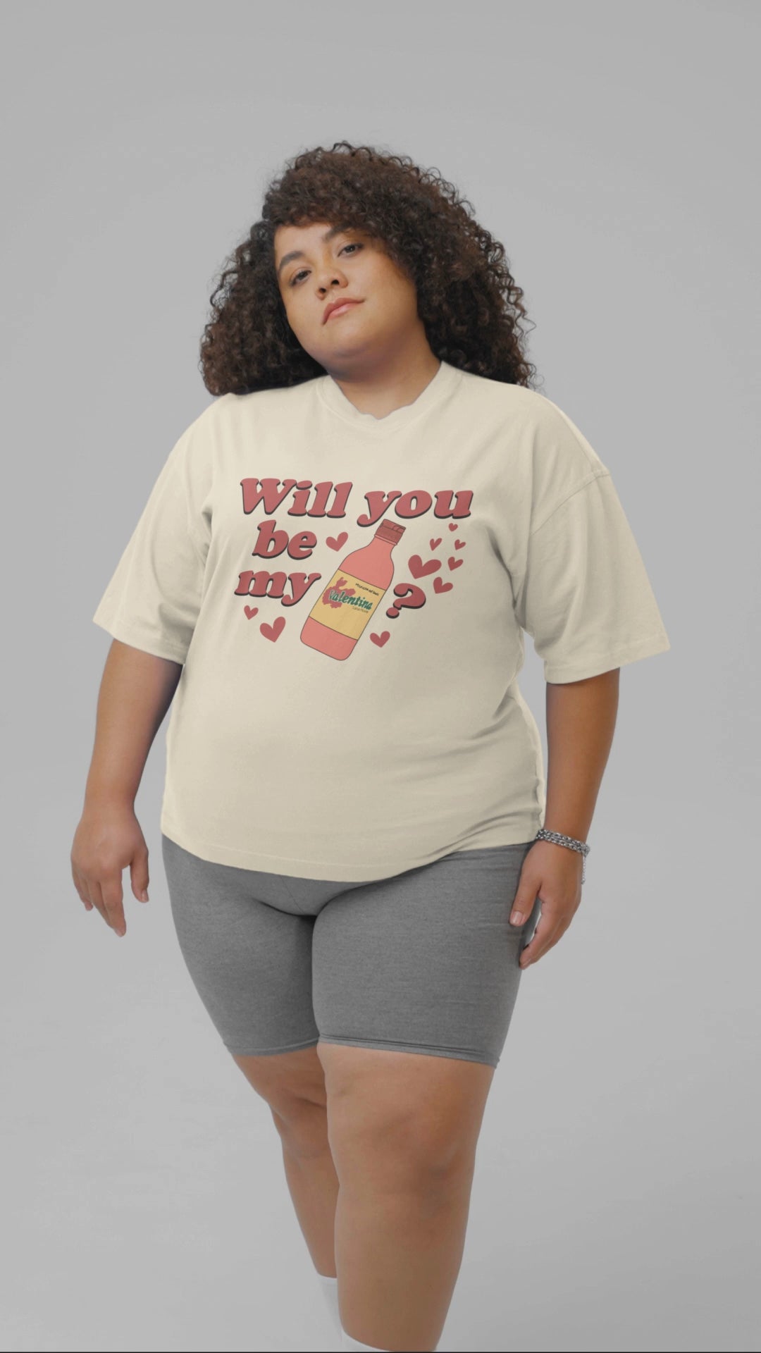 Will You Be My Valentina T-Shirt – Funny Mexican Hot Sauce Valentine’s Tee