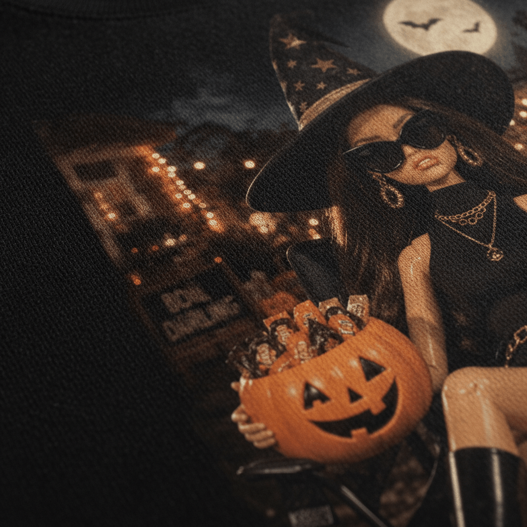 Resting Witch Face Halloween Graphic Tee - Stonk Shark Co.
