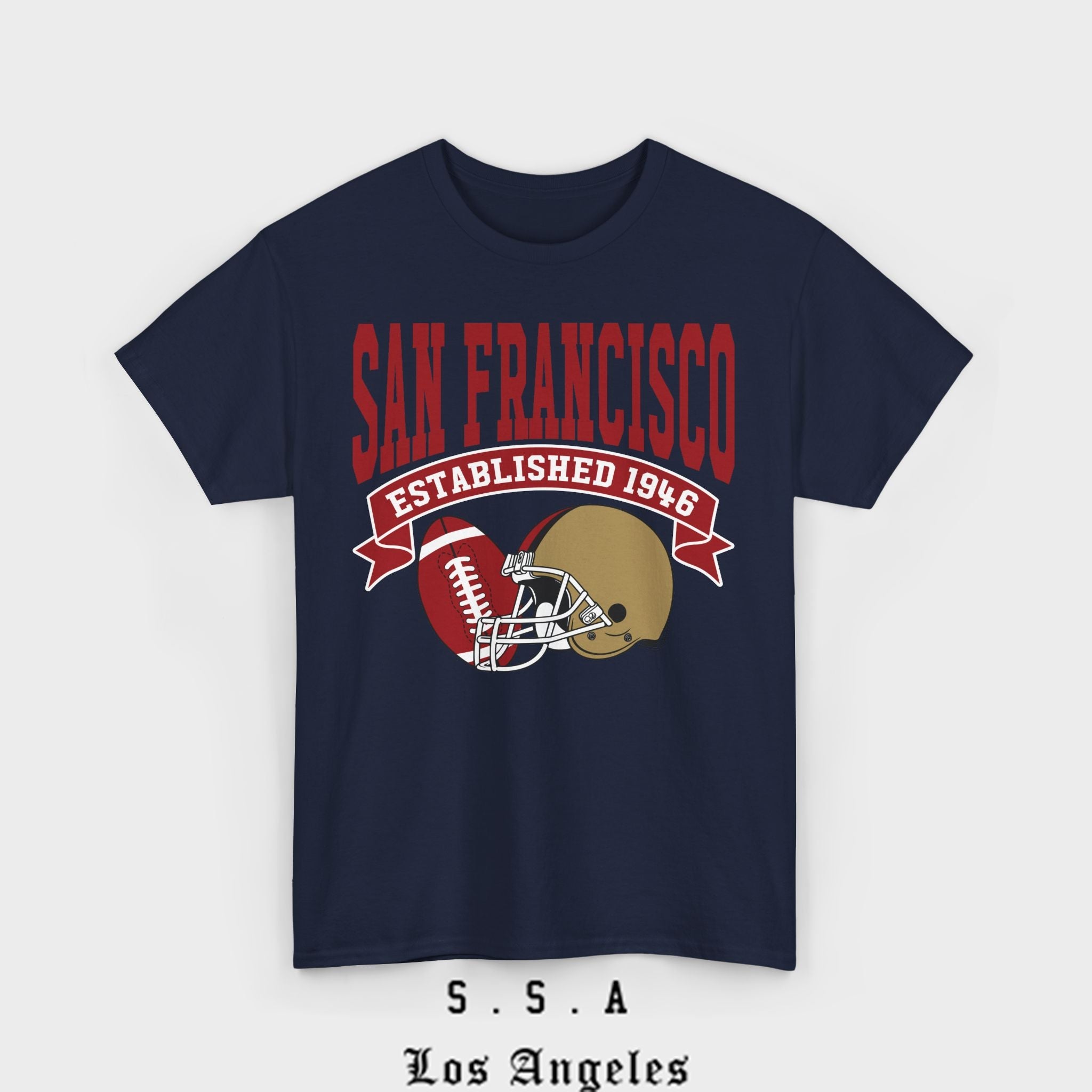 San Francisco Classic Football Collegiate T-Shirt - Stonk Shark Co.