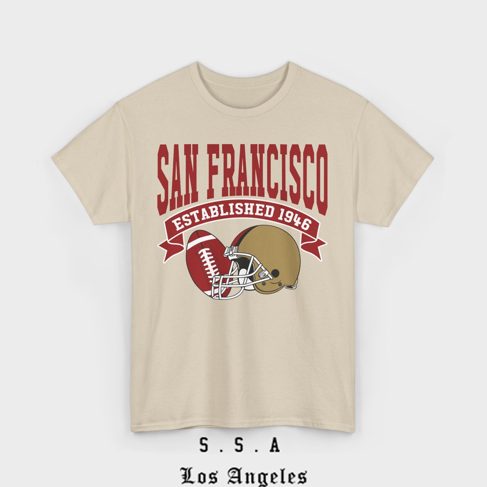 San Francisco Classic Football Collegiate T-Shirt - Stonk Shark Co.